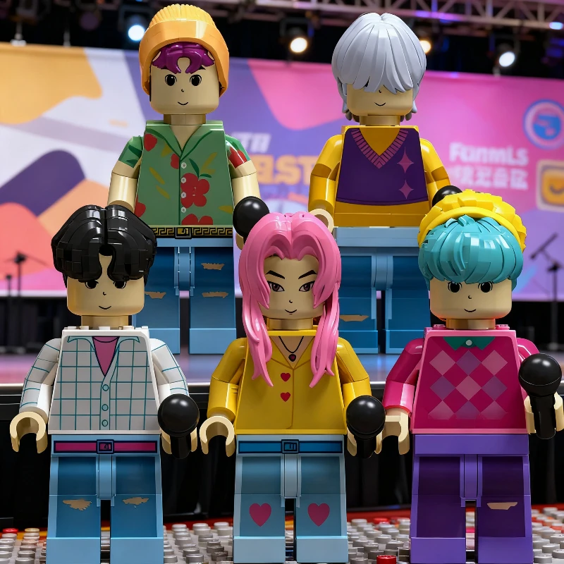 Neue KPop Demon Hunters Bausteine Set Rumi Modell Puppe Pädagogisches STEM Spielzeug für Kinder