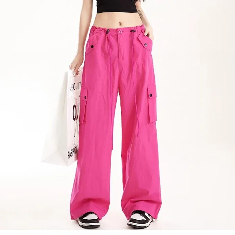 Work pants summer American 2024 thin new loose pants high waisted casual quick drying sports pants  women clothing