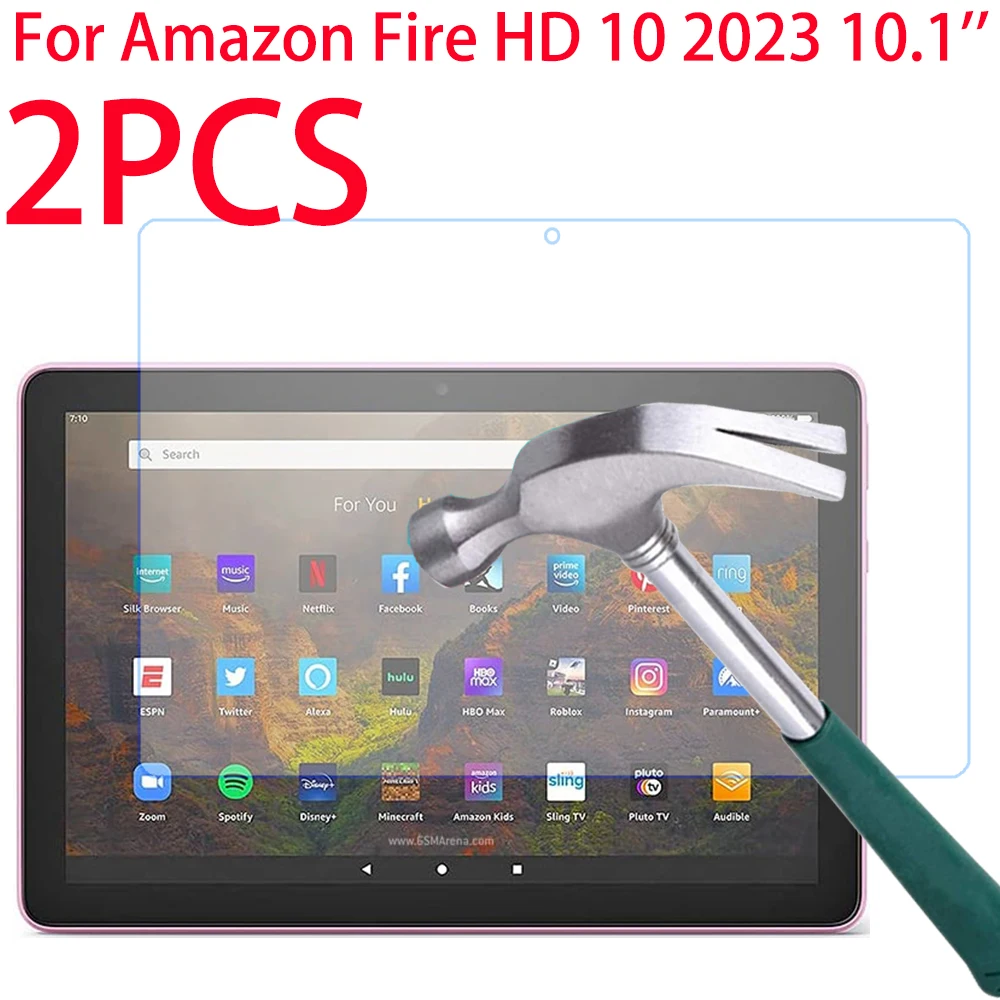 

2 Packs Tempered Glass For All-new Amazon Fire HD 10 2023 10.1 inch Protective Film For Fire HD 10 2023 Tablet Screen Protectors