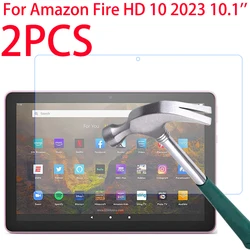 태블릿 화면 보호기 강화 유리, Fire HD 10, 2023, 10.1 인치 보호 필름, 모두 신제품, 2 팩, 2023