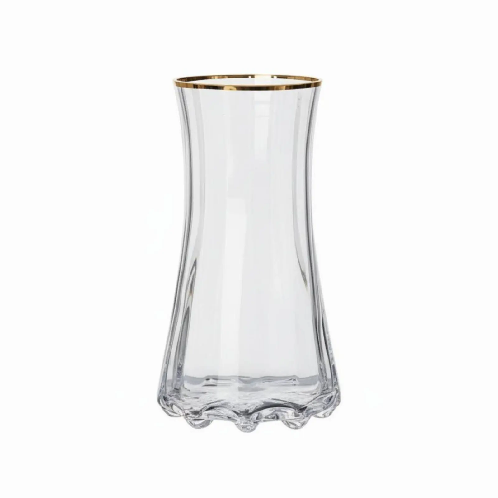 Luxury Glass Vase, Large Size, Waist Design, Modern Minimalist, Countertop Decor, Living Room, Water Cultivation, Flower