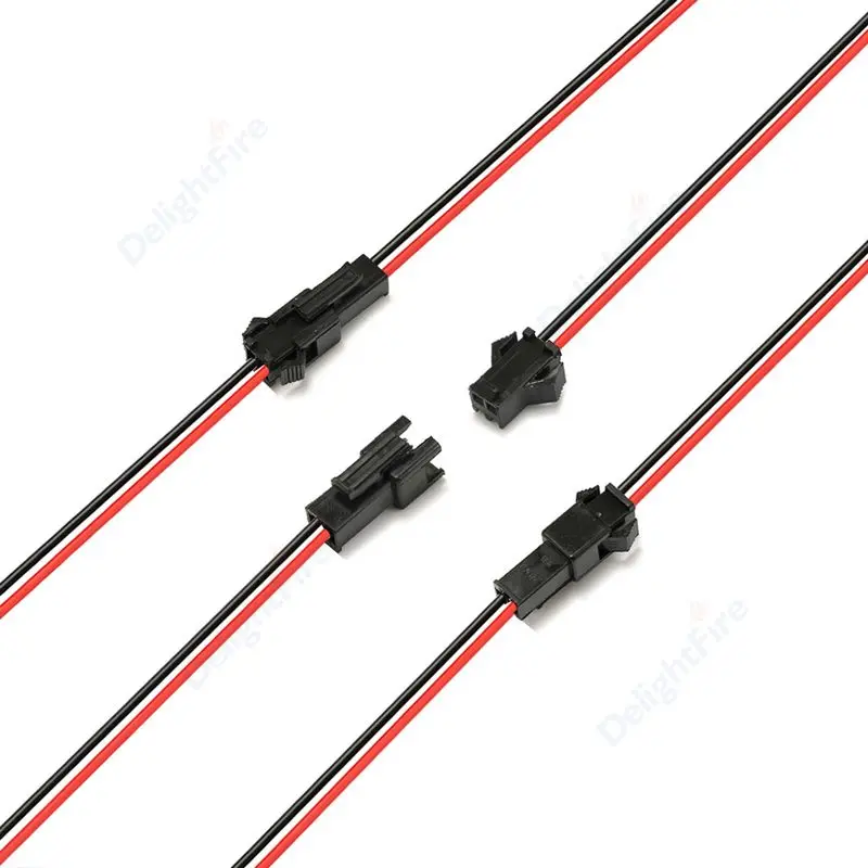 5/10/20 Pairs SM JST 2Pin Jack Plug Male To Female Wire Connector LED Strips Lamp Driver Connectors Pigtail Cables For Batterys