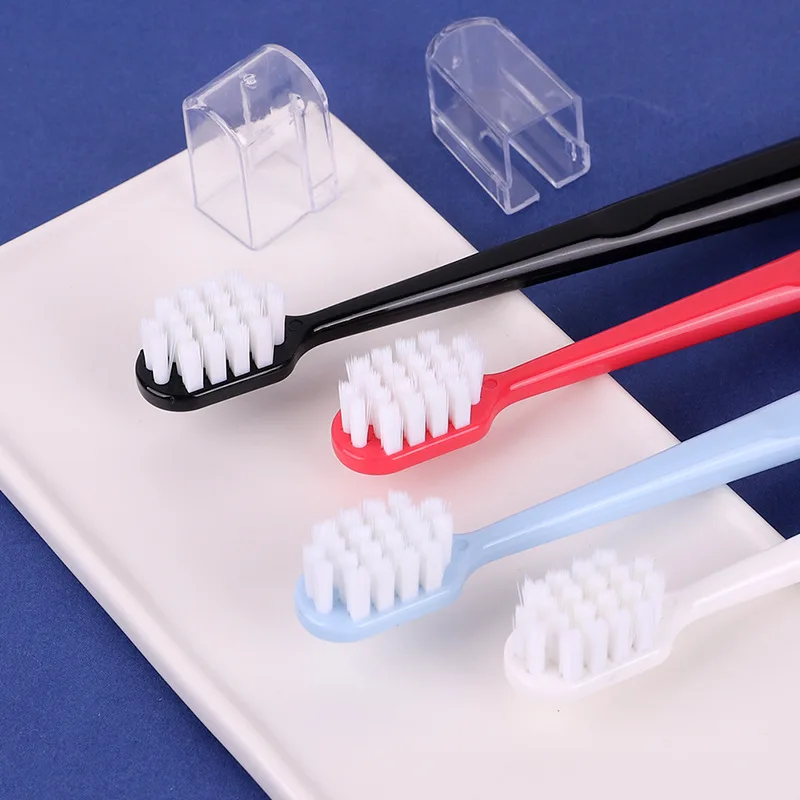 Square Shaped Holes Super Soft Adults Toothbrush Household Solid Color Independent Packaging Couple Tooth Brush Teeth Cleaning