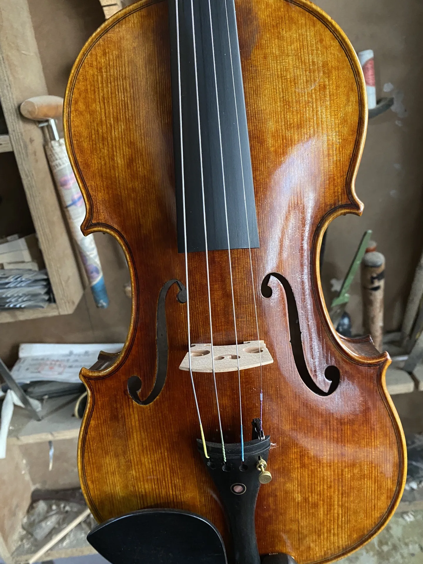 strong tone！ Guarneri 1743 Handmade Violin 4/4 Italian retro Oil Varnish Vinlino set professional musical instrument