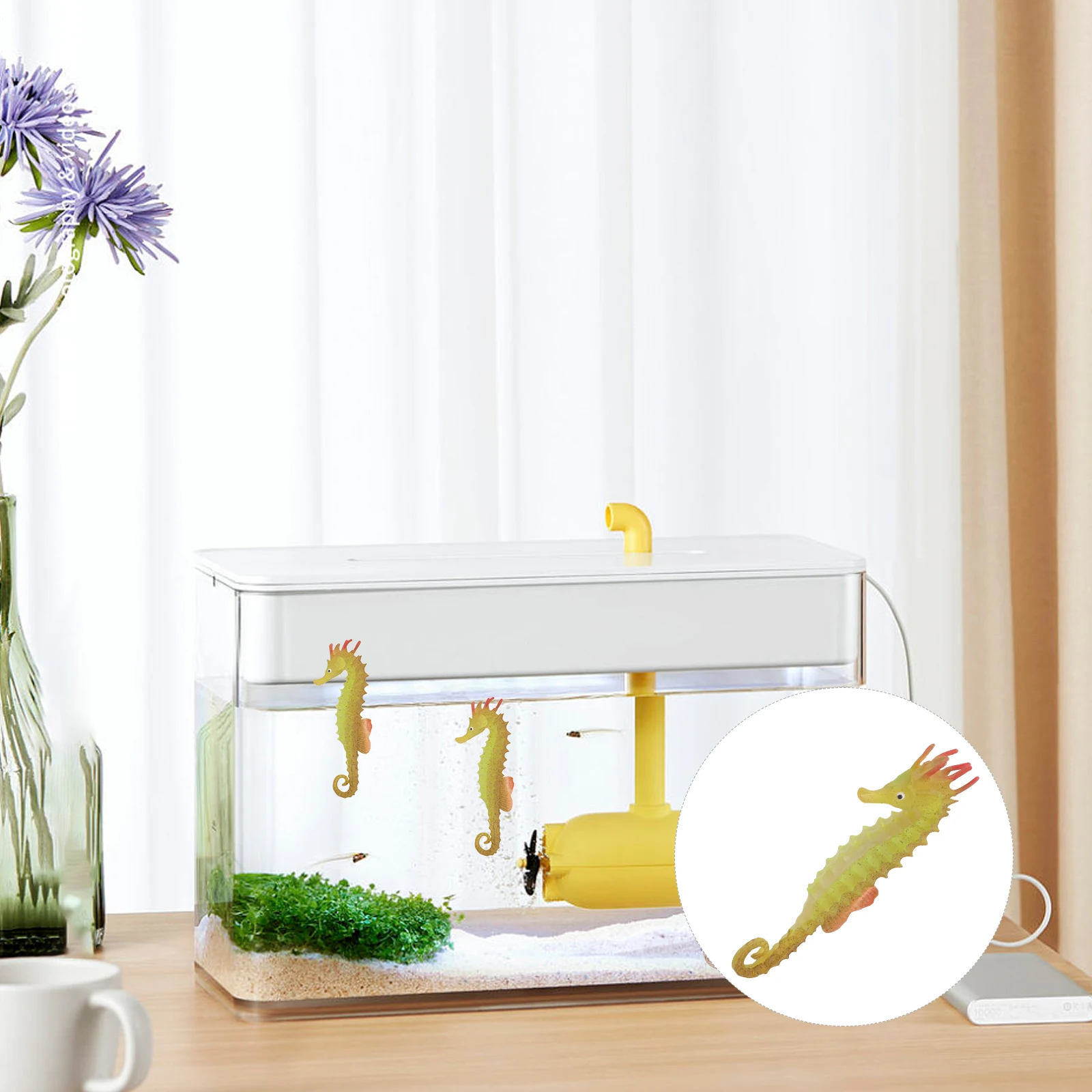 

Creative Simulation Seahorse Aquarium Decoration Fish Tank Ornament Durable Artificial Sea Animal Educational Learning For