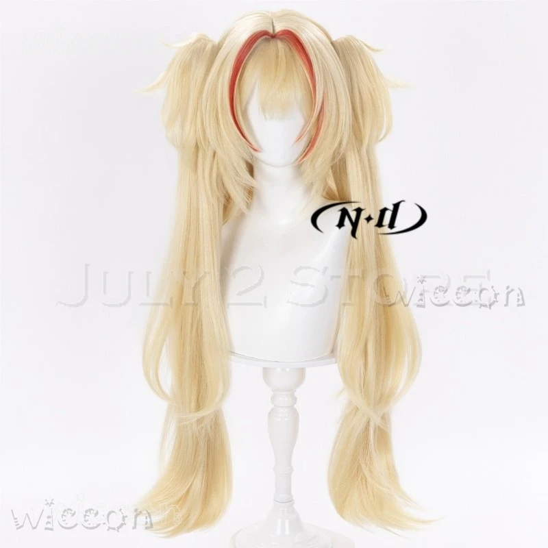 Peluca Zenless Zone Zero Claret con doble cola de caballo, pelo sintético resistente al calor, accesorio de cosplay para mujer, para Halloween y carnaval