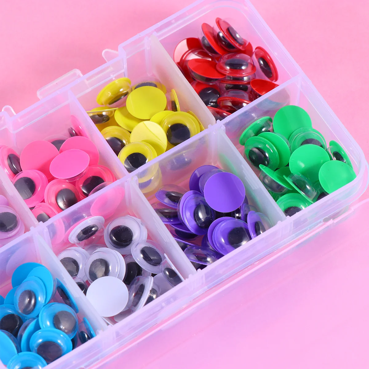 

160Pcs DIY Googly Eyes Plastic Craft Accessories for Puppet Decoration Cartoon Animal Eyes DIY Craft Supplies