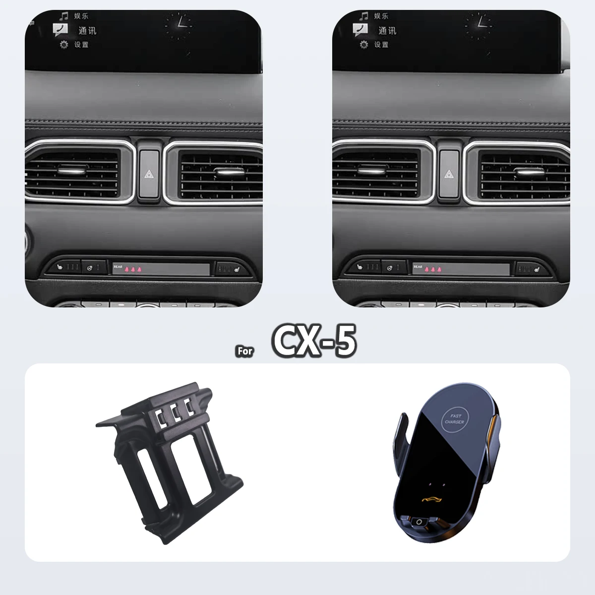 Suporte de Telefone Especial para Mazda CX-5 CX 5 2017 2018 2019-2025, Suporte Magnético para Carro com Base Invisível e Sensor Inteligente