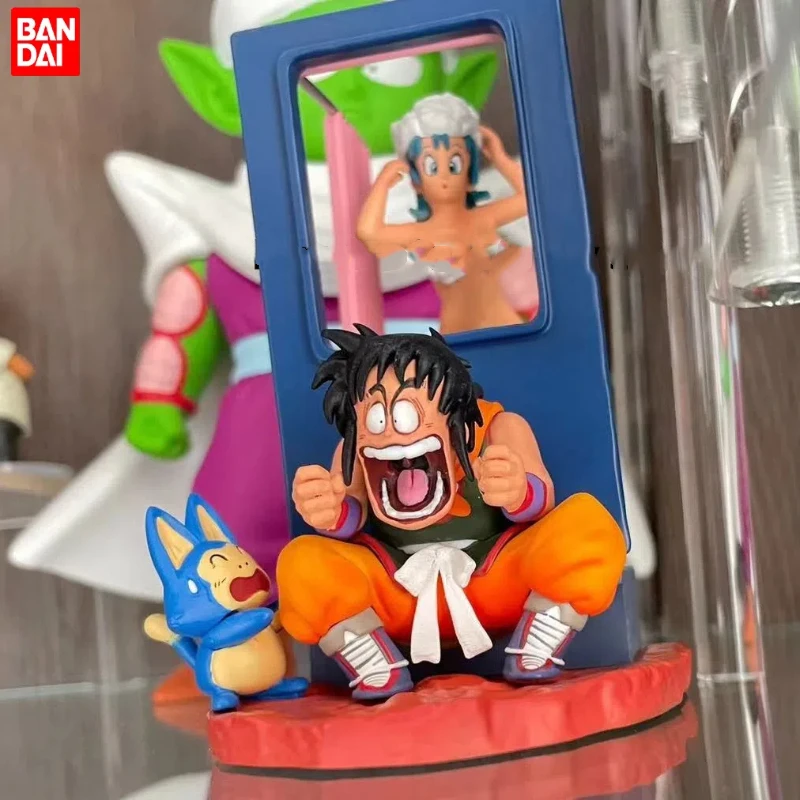 9cm/3.54in Anime Dragon Ball Z Figure Yamcha and Bulma Figure PVC Statue Collectible Model Toys Gifts