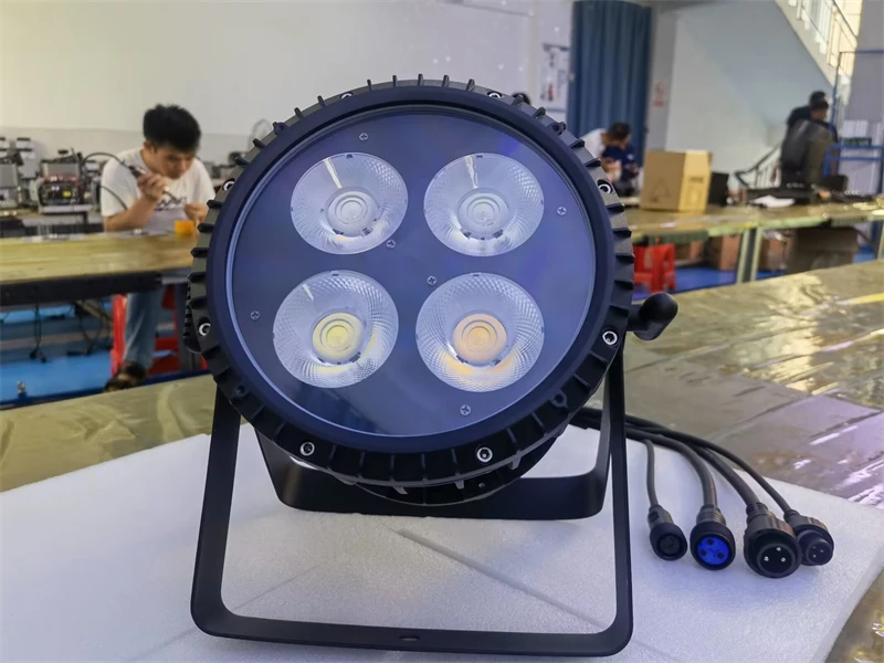 10 pieces IP65 outdoor waterproof led 4 eye par warm white cold white 200w cob par can led stage light