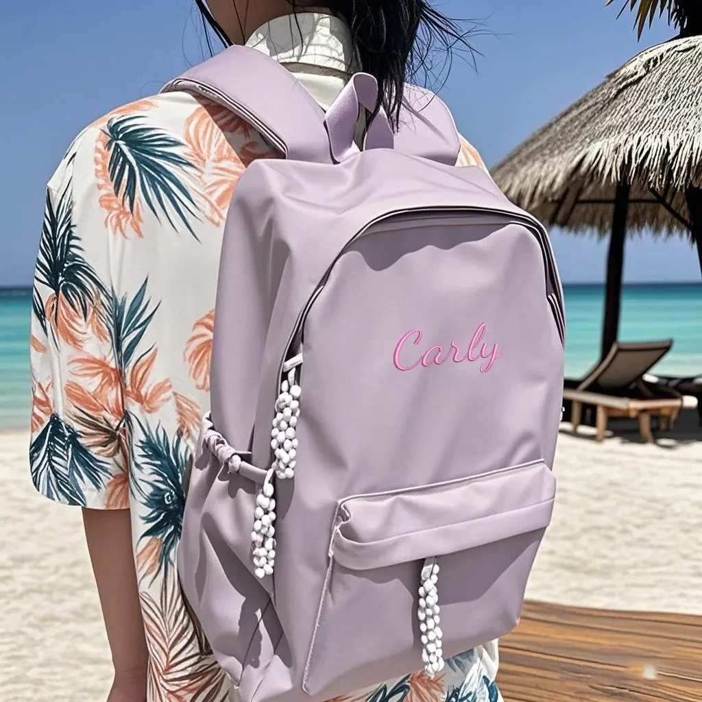 개인화 된 사용자 정의 텍스트 배낭 소녀 책가방 사용자 정의 가능한 수 놓은 이름 어린이 배낭 학교 및 선물을위한 대용량