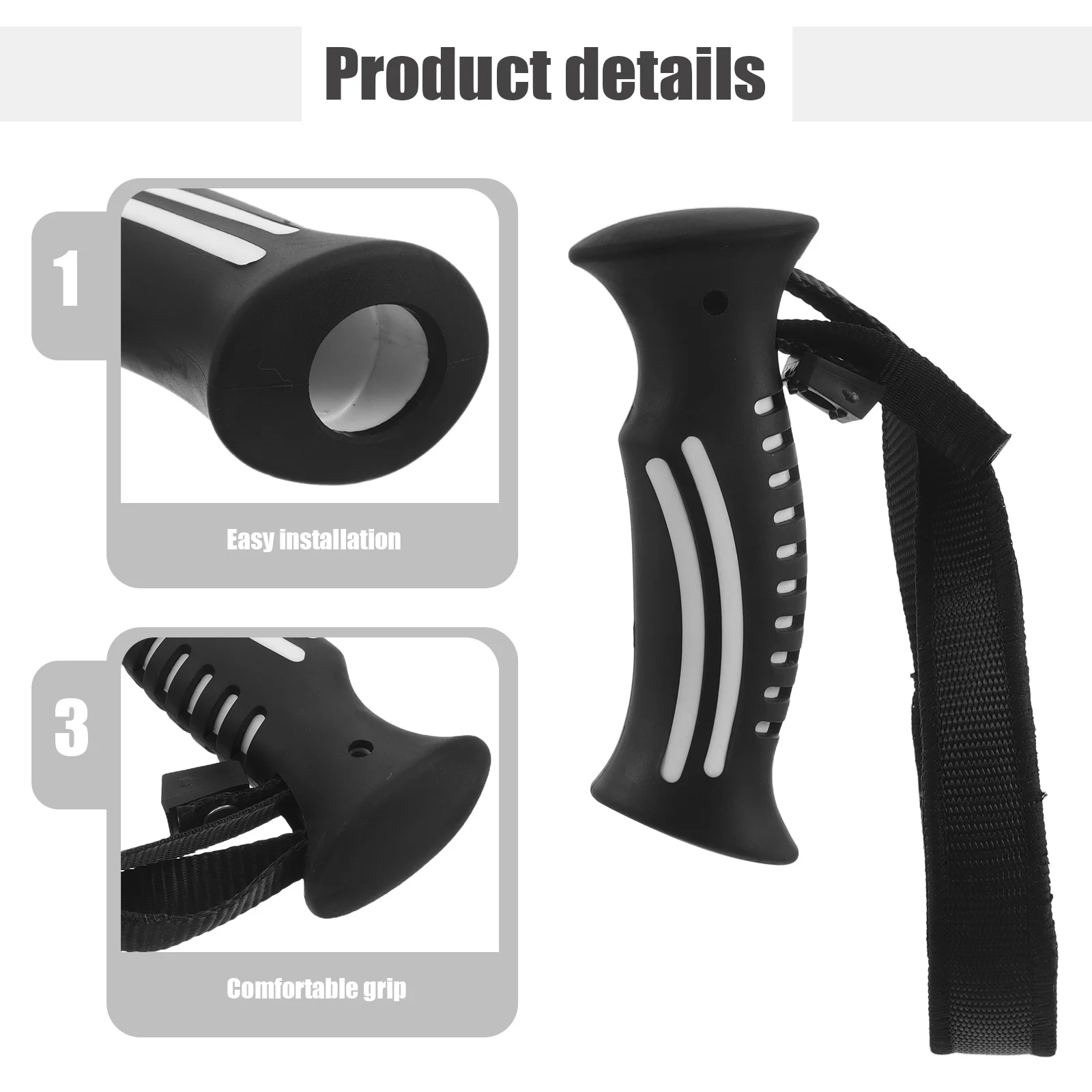 Replacement Plastic Grip With Wrist Strap For Hiking Trekking Poles Handle Repair Parts Walking Sticks Accessories Skiing