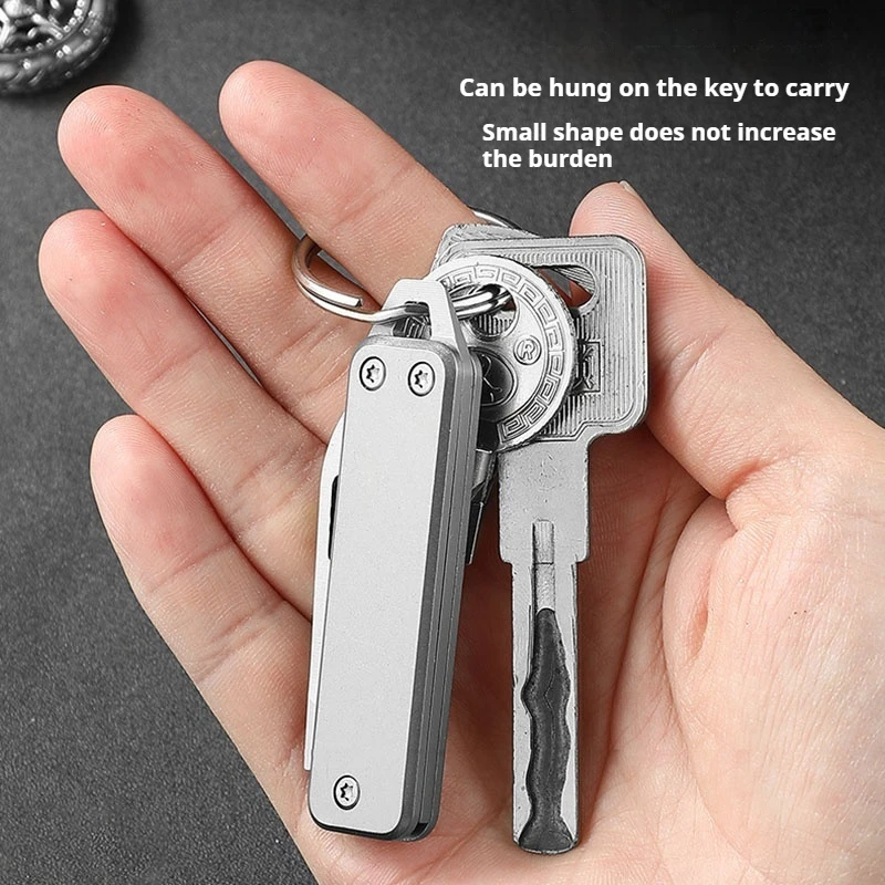 Mini Outdoor Folding Knife Edge High Hardness Camping Self-defense Knife Gift Fruit Knife Open Box Tool Key Pendant