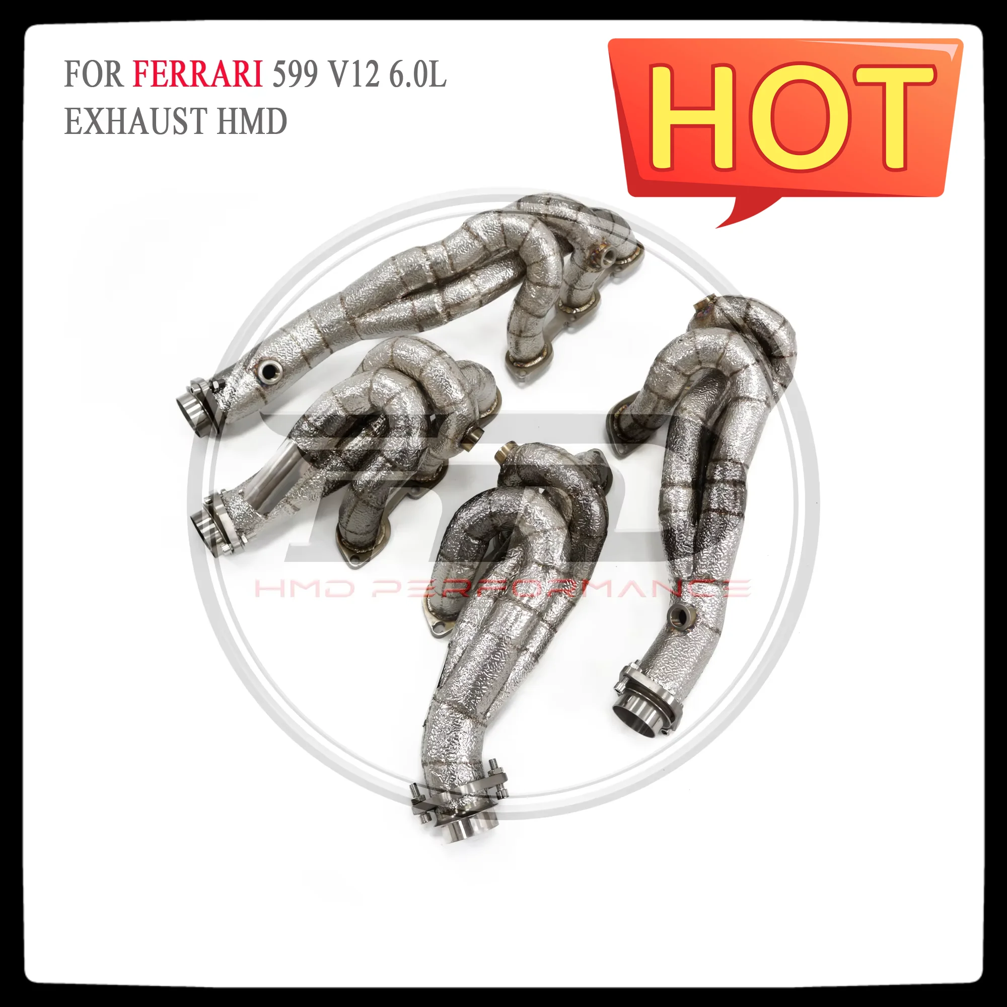 HMD Exhaust System High Flow Performance Manifold for Ferrari 599 V12 6.0L Car Accessories without Cat