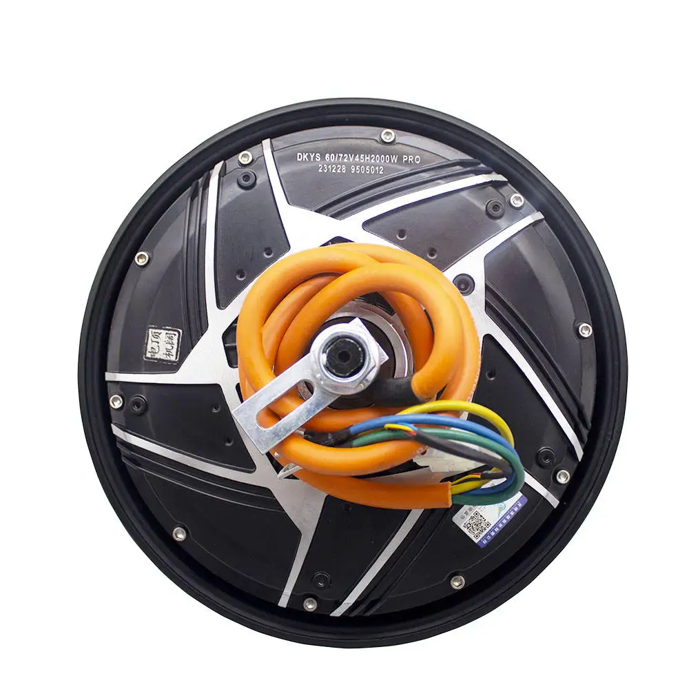 محرك DKYS 10 بوصة 45H2000W16 عمود موفر للطاقة للتجارة الخارجية محرك دراجة نارية كهربائي عالي الأداء