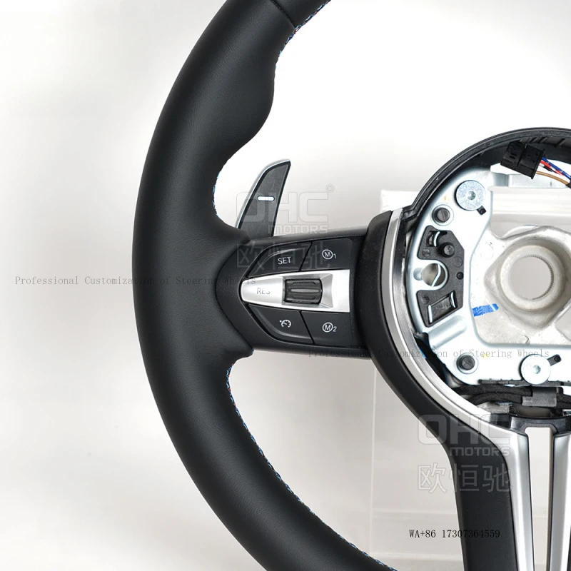 Suitable for BMW 5 Series, 6 Series, 7 Series, M5, M6, M8 F chassis full-leather steering wheel modification and upgrade