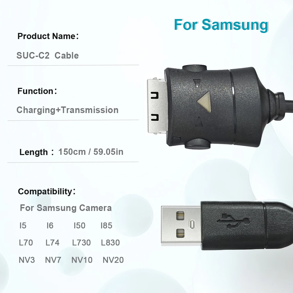 SUC-C2 USB Cable for Samsung Camera NV3 NV5 NV7