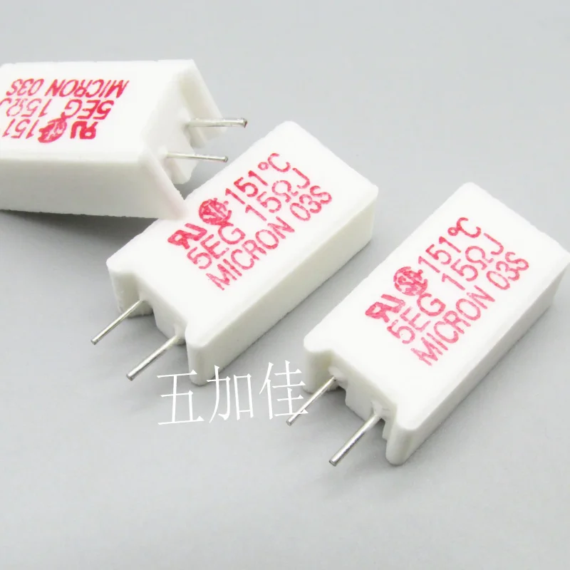 5-30pcs imported MNG05N150JC 5EG 15R 5W15RJ 151 ℃ temperature insurance ceramic cement resistor