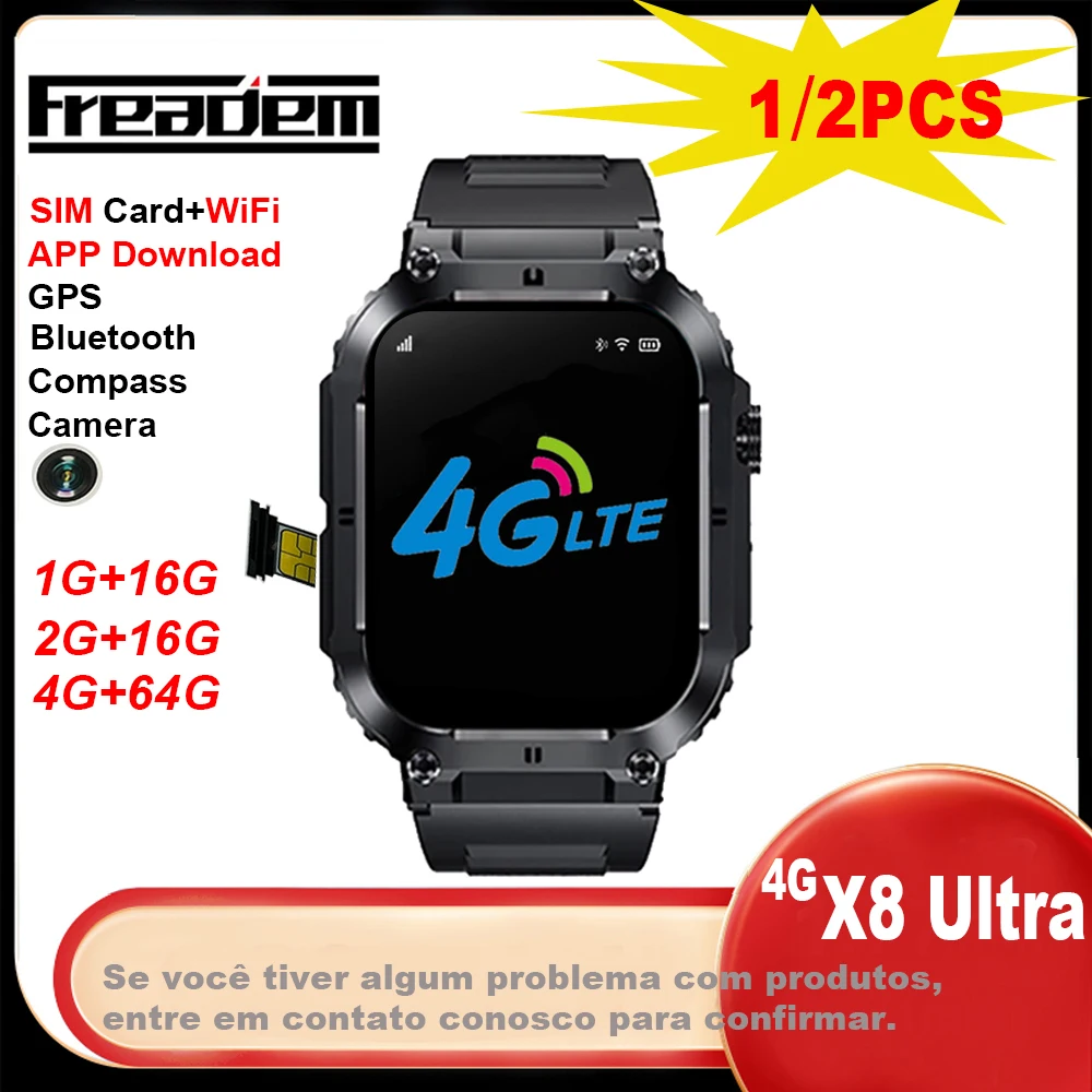 

4G SIM Card Smart Watch X8 ULTRA 16G 64G Storage WIFI GPS Map Call APP Download 49mm Men Women 4G Smart Watch 2024