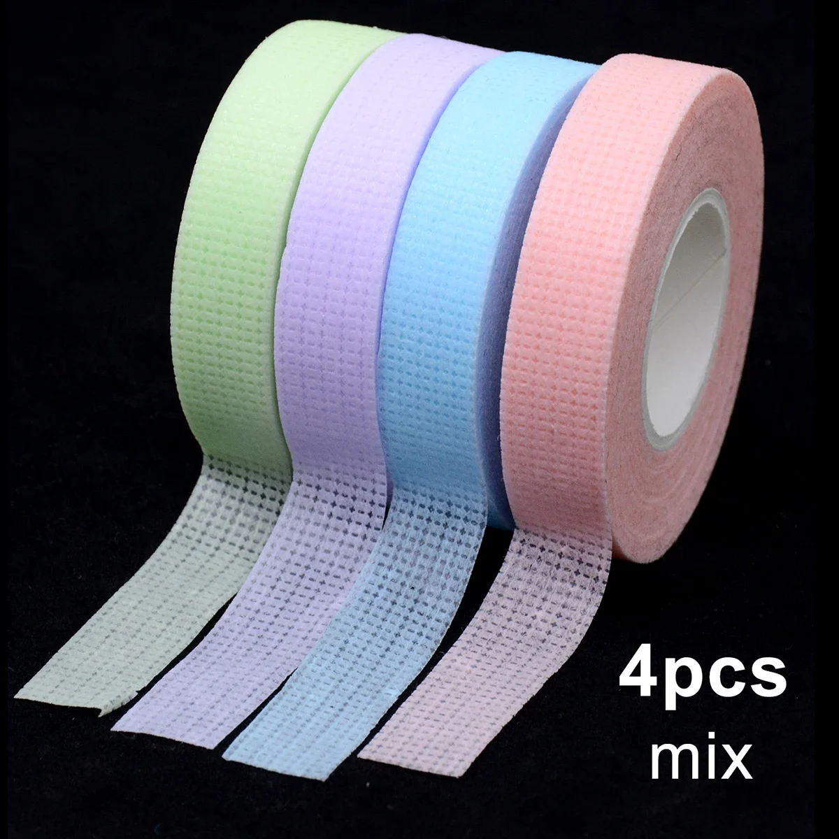 4Pcs/lot Eyelash Extension Tape  Breathable Medical Non-woven Adhesive Tape Eyelash Patch Tapes Cutter Cutting Tool