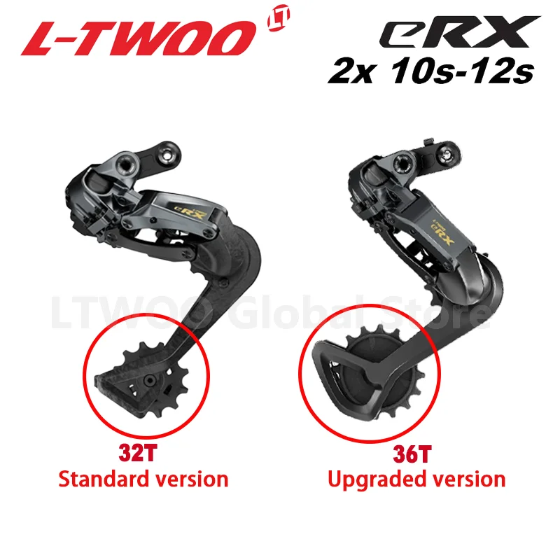 LTWOO ERX Electronic Groupset 2x 10-12 Speed R/L Shifter + F/R Derailleurs + Brake Caliper, Electronic Road Bike App Program 202