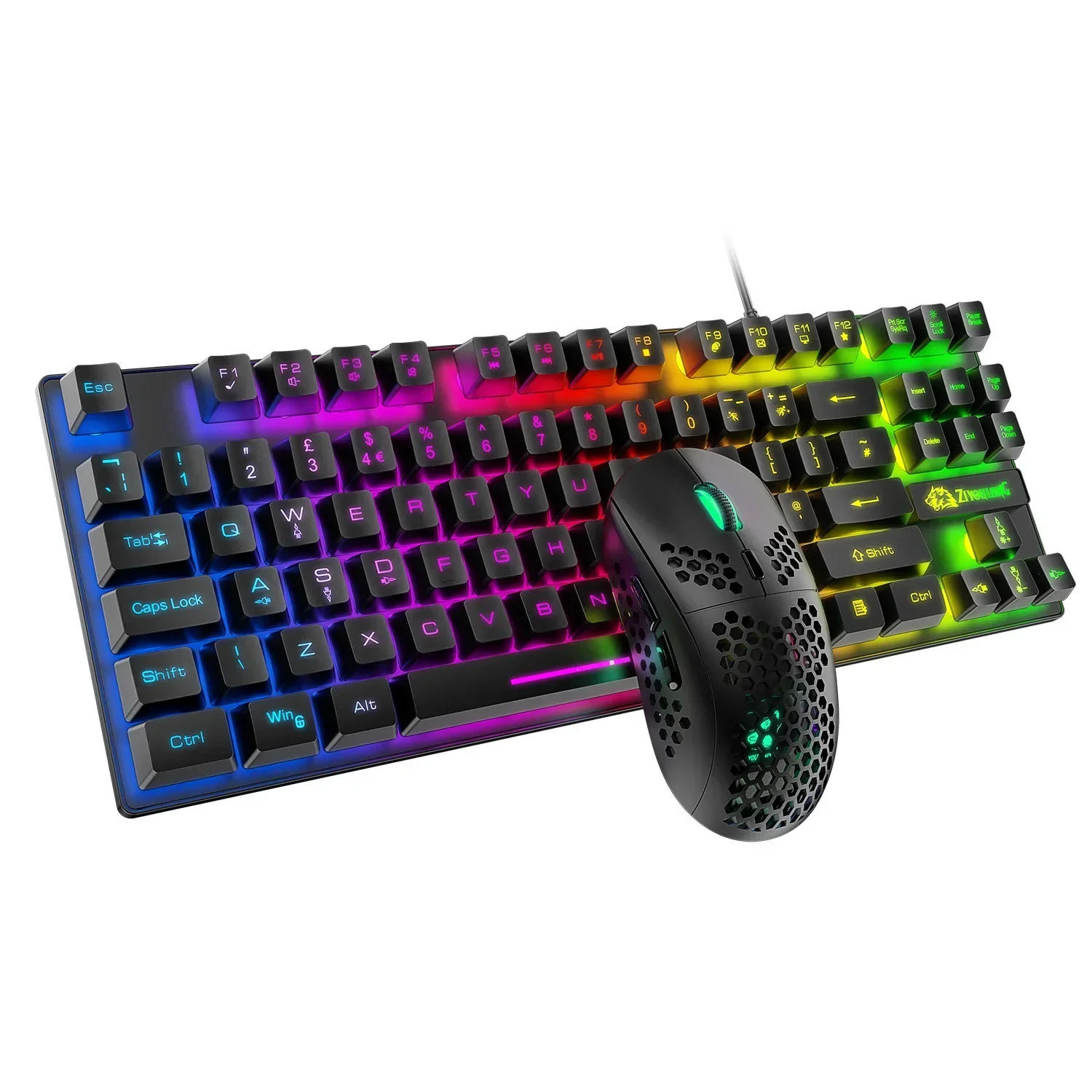 

Mechanical feel Gaming Keyboard Mouse Combo For Laptop PC Gamer Computer Magic Ergonomic RGB Backlight Wire Keyboard Mouse Set