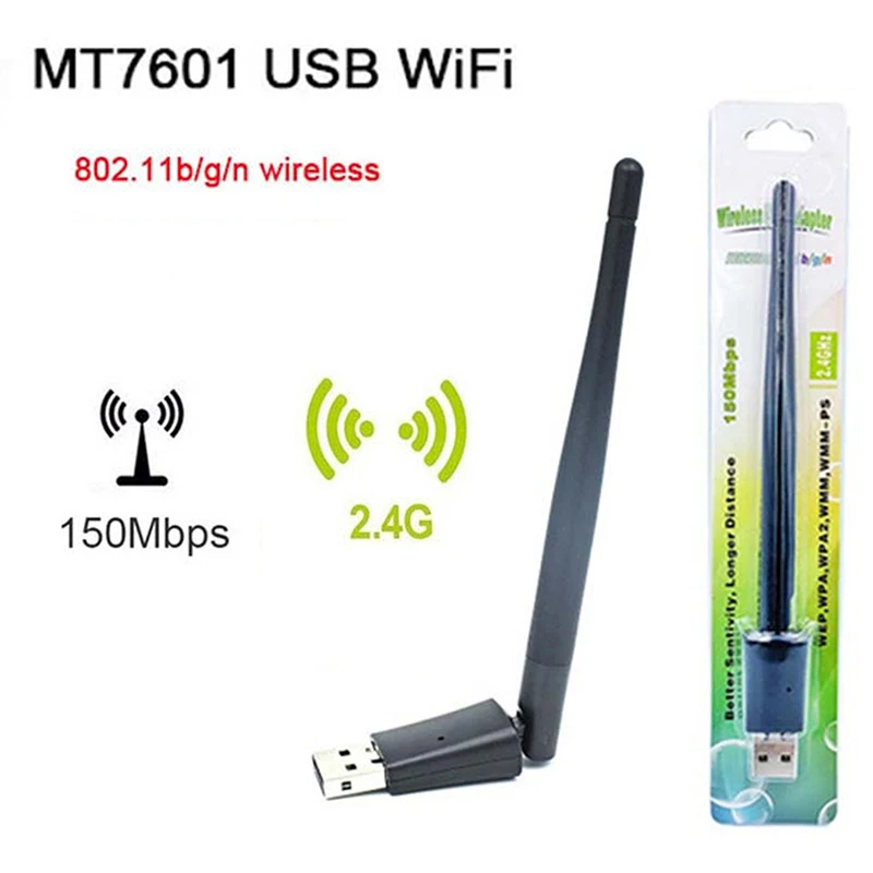 150Mbps Wireless Network Card Mini USB WiFi Adapter LAN Wireless Wifi Receiver Antenna For PC Windows