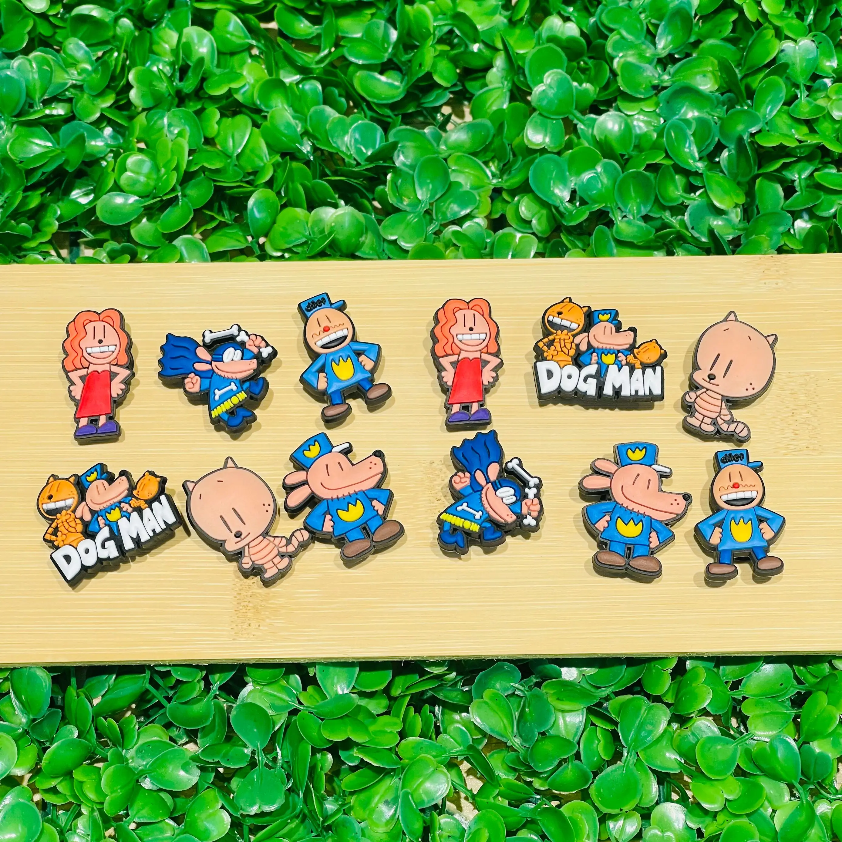 12-100pcs Cartoon Dog Man Sherlock Shoe Charms PVC Accessories DIY Shoes Buckle Decorations fit Wristband Party Kids Gifts image 3
