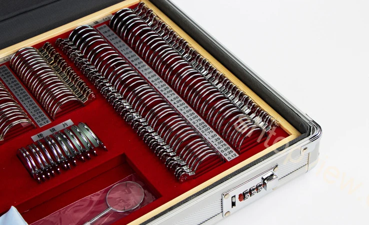 SHTOPVIEW 266JS B Optometrie-Box-Set mit 266 optischen Testlinsen, 1 Jahr Garantie, Instrument für Optik