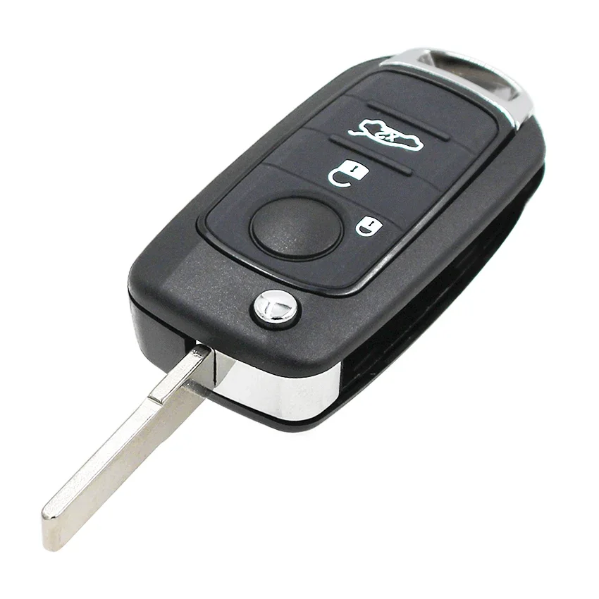 3/4 Buttons Folding Flip Remote Key FSK 433.92MHz Megamos MQB ID48 AES Chip for Fiat Egea Tipo 500X Uncut SIP22 Blade Model 16FA