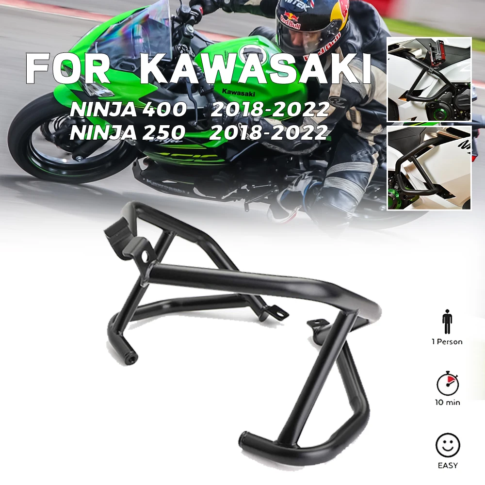 

For KAWASAKI Ninja250 400 2018-2022 Motorcycle Engine Shield Engine Anti -Collision Rod Engine Bumper Protecting Framework Kit