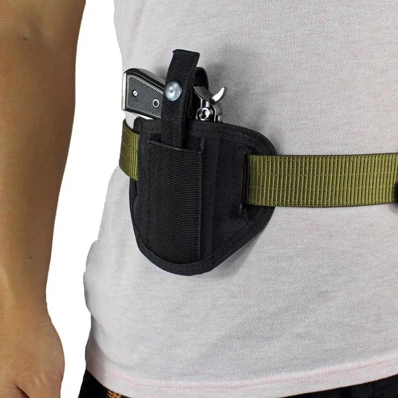 600D Nylon Tactical Gun Holster Concealed Carry Holster Wear Belt Holster Airsoft Gun Bag for Compact Subcompact Pistols handgun