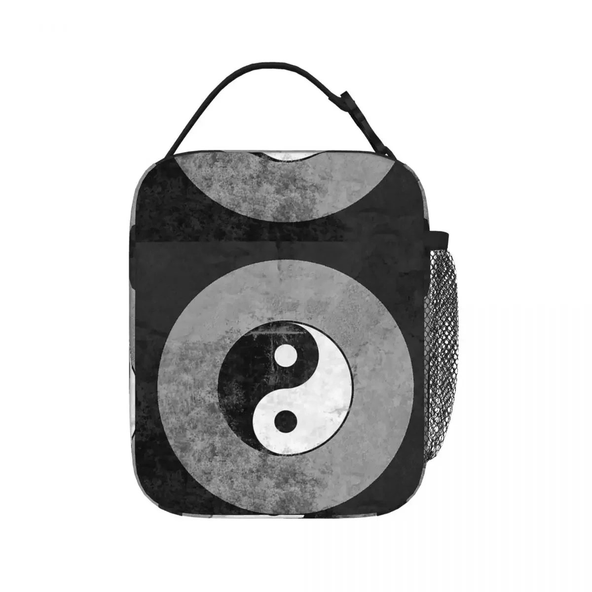 

Distressed Yin Yang Symbol Lunch Bags Insulated Lunch Tote Waterproof Thermal Bag Resuable Picnic Bags for Woman Work Children