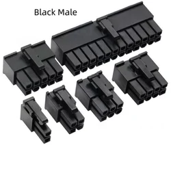 100PCS 5557 4.2mm Black/White Male/Female Plug Shell Straight/Bent pin socket Connectors Housing 2/4/6/8/10/12/14/16/18/20/24Pin
