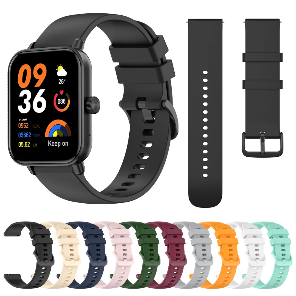 Correa de reloj inteligente deportivo de repuesto de silicona de 20mm y 22mm para COLMI C60 C61 P76 P73 pulsera para COLMI P71/C81/M42/V68/P8