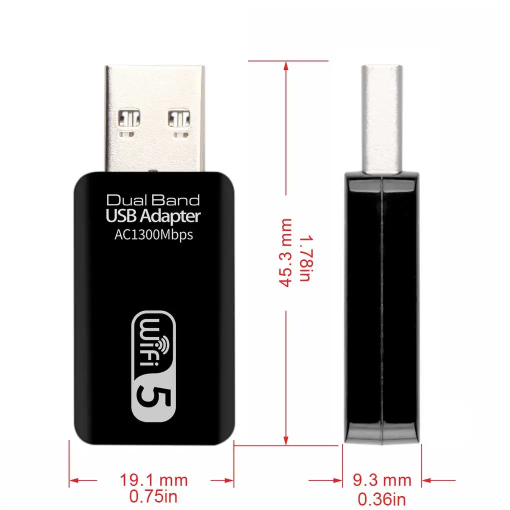 USB3.0 Dual Band AC1300Mbps 1200M adattatore segnale scheda di rete computer tablet trasmettitore stabile elettronico più forte