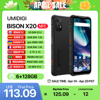IP68/IP69K UMIDIGI BISON X20 Rugged Smartphone Android 13 MTK Helio P60 Octa-Core 6.53\