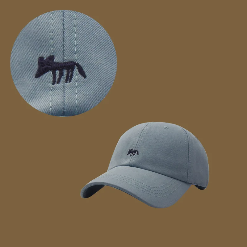 Baseball  Cap  Embroidery  Animal new girls  Spring  Summer outdoor  Shade  Casual Hundred  Hat  wide  Brimmed soft Hat men