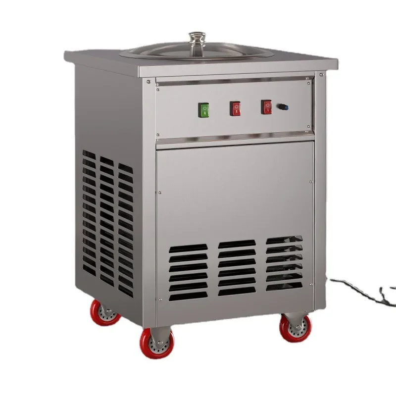 Ice frying machine Commercial stall thick cut fried yogurt machine