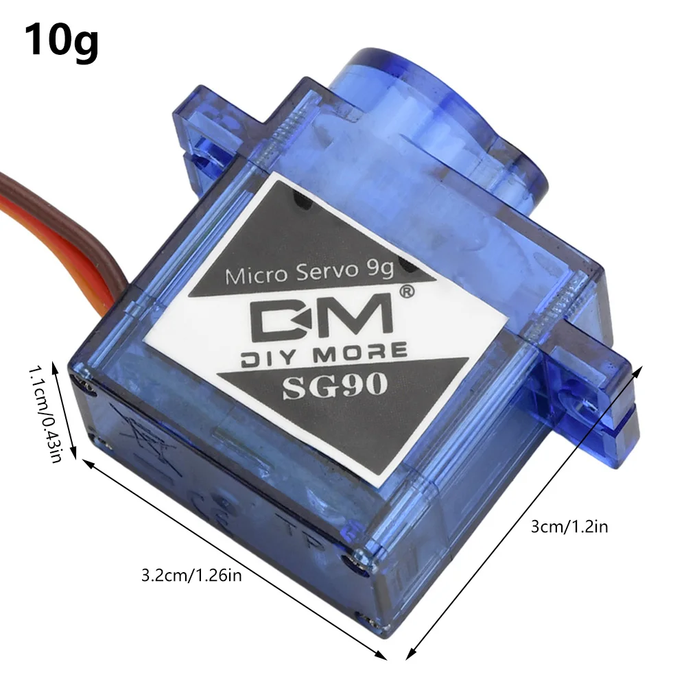 Mini Micro Servo para Helicóptero RC, Avião e Carro, Motor Azul, RC 250 450, SG90, 9g, 4.8V-6V, 1Pc Lot