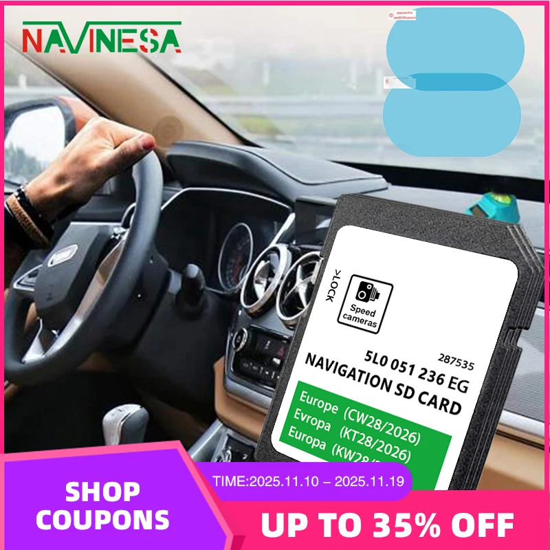 

for Skoda Rapid from 2015-2020 Car MIB2 32GB Sat Nav Europe Map Navigation 2026 Version Software Discover Media SD Card
