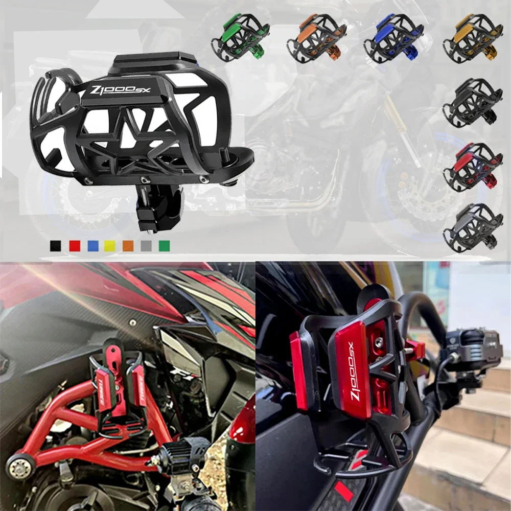 Z1000SX uchwyt na butelkę wody do motocykla dla KAWASAKI Z1000 SX kawa herbata napoje wsparcie CNC akcesoria do modyfikacji aluminium