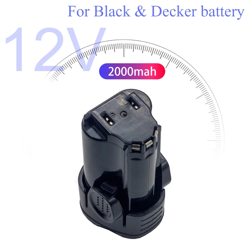 2Ah 12V LBXR12 LB12 Lithium Rechargeable Replacement Battery for Black & Decker LBX12 BL1510 BL1310 BL1110 Power Tools Batteries