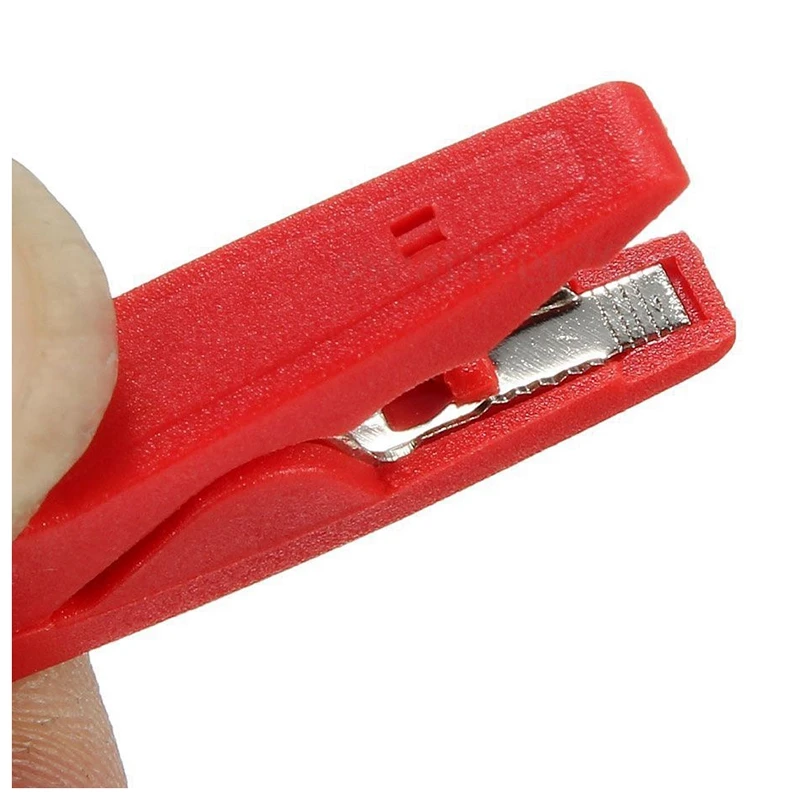 Promotion! 4X Insulated Alligator Clip Connector Clamp Testing Probe Red+Black