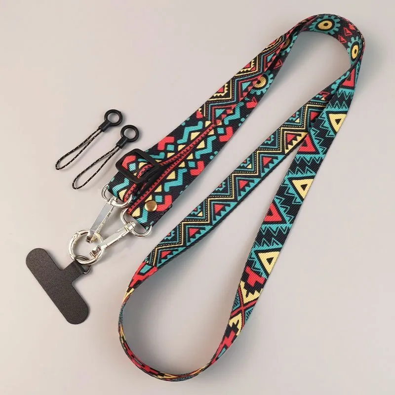 Cute Ethnic‑Style Phone Lanyard, Crossbody Strap, Phone Case Chain, Neck‑Hanging Strap, Anti‑Loss Phone Chain, Holiday Gift