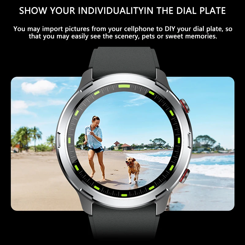 เข็มทิศ GPS ในตัว Smartwatch วิ่งกลางแจ้งกีฬา Heart Rate ความดันโลหิต Sleep Fitness Monitor นาฬิกาสมาร์ทกันน้ํา