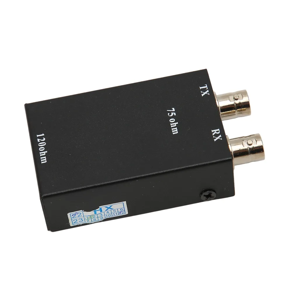 Dual Copper Shaft Connector 75ohm BNC to 12ohm RJ45 Ethernet Heat Dissipation Balanced To Unbalanced Converter G.703 Converter