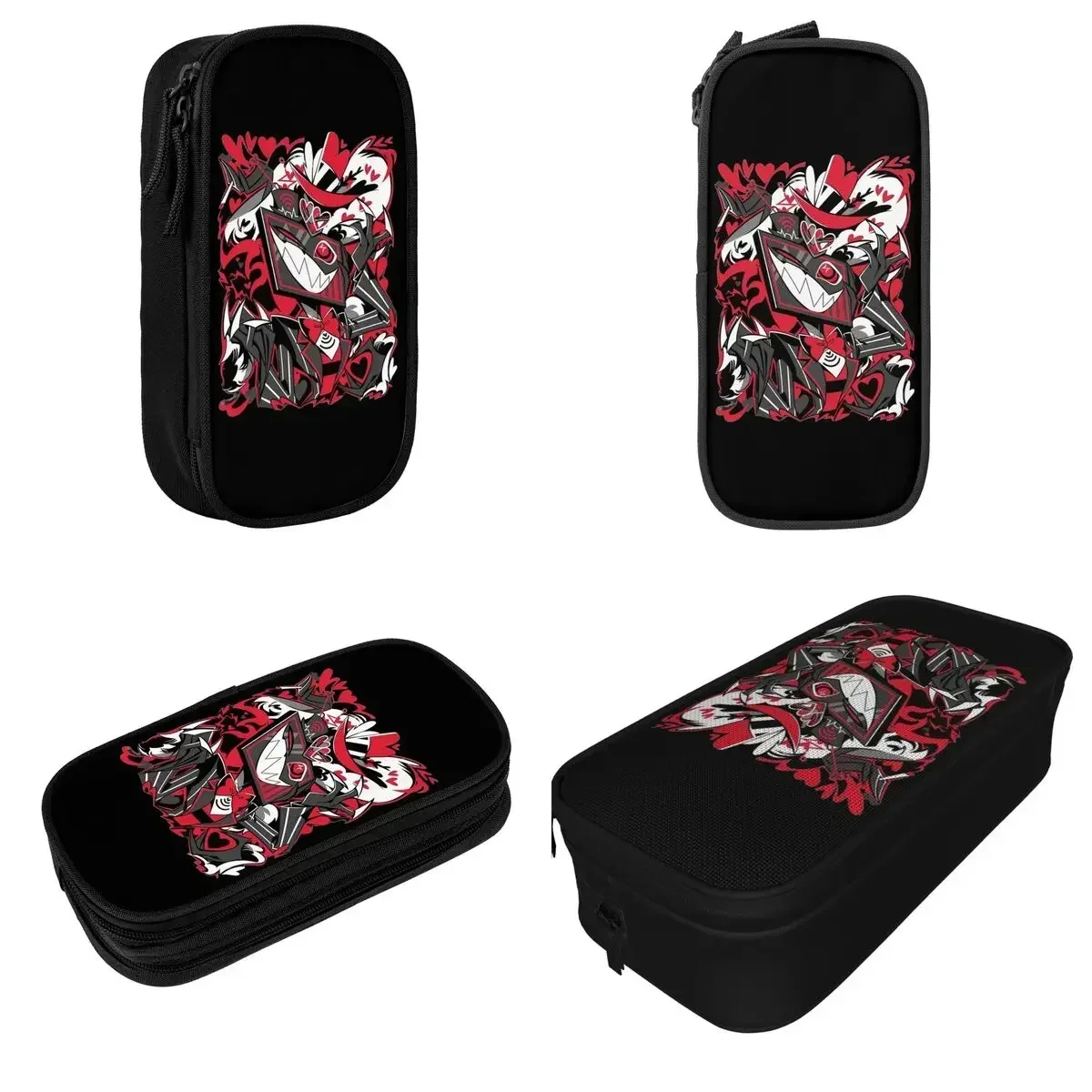 

Hazbins Vox Pencil Case New Anime Pen Holder Bags Kids Large Storage Students School Gifts Pencil Pouch