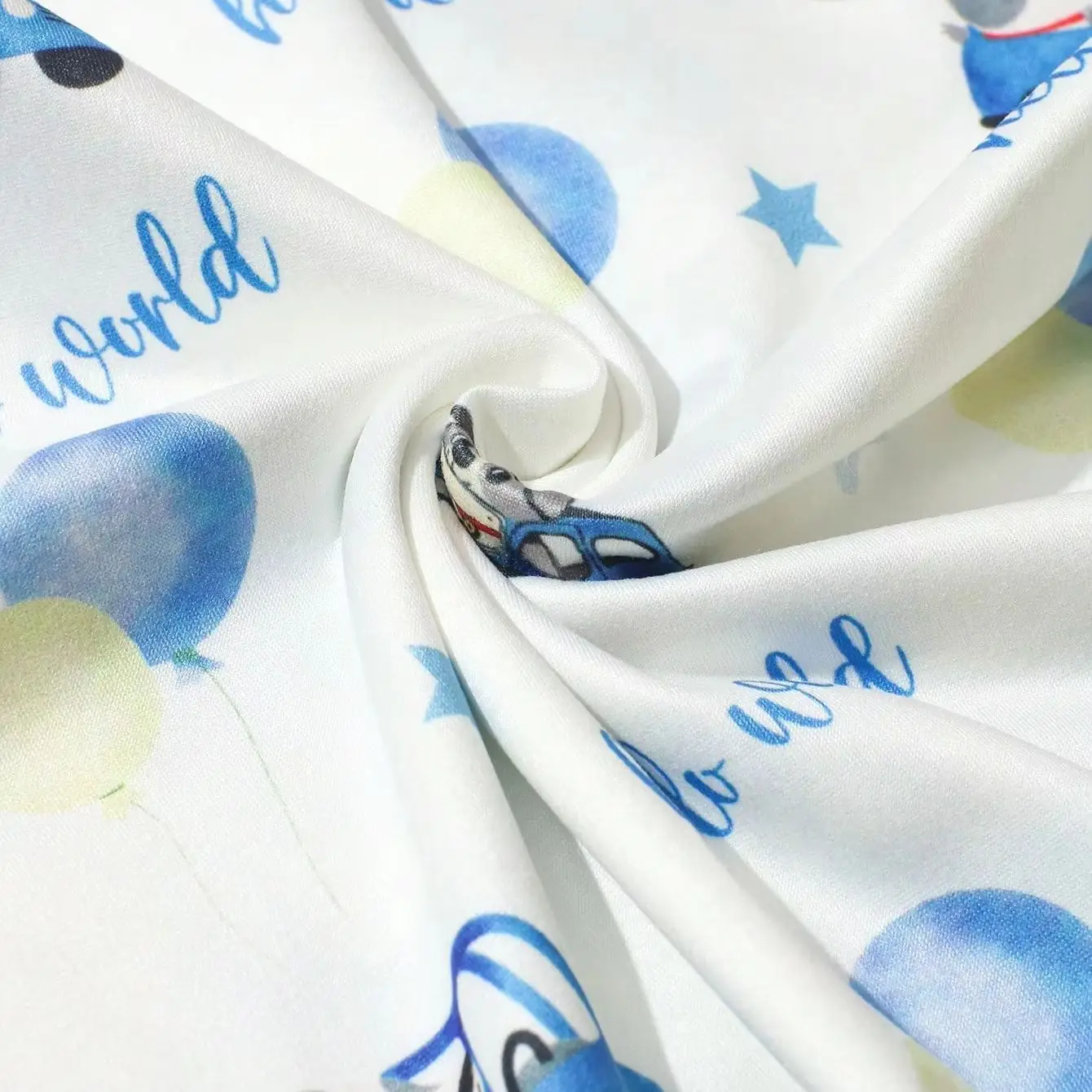 Ylsteed Newborn Photography Car Print Wrap with Turban Hat Infant Photo Shooting Outfits Baby Receiving Swaddle Blanket-HD image 6