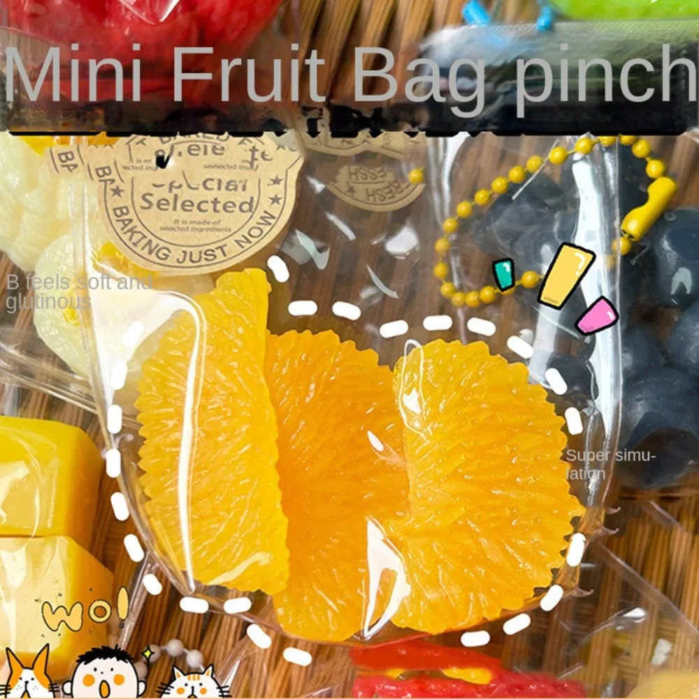 

Simulated Fruit Cute Fruit Squeeze Toys Sensory Toy TPR Simulation Fruit Squeeze Bag Kiwi Cartoon Fruit Soft Slow Rebound Toys